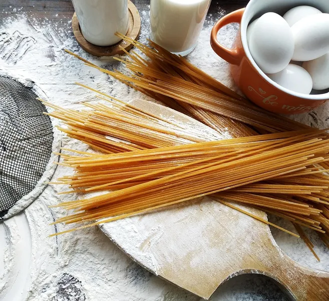 Spaghetti mit Bärlauch Pesto
