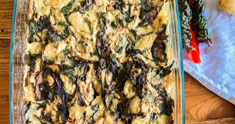 Mangold-Kartoffel-Auflauf (vegan)